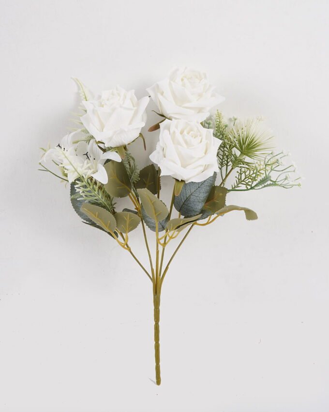 Artificial Flower 24*24*33cm Rose*5 bush GS-68024014-W1 2024SEP YeahFlower is one of Chinese leading OEM manufacturers and exporters , supplying the silk flowers, wholesale artificial trees