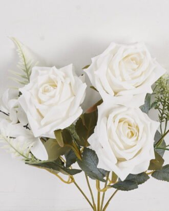 Artificial Flower 24*24*33cm Rose*5 bush GS-68024014-W1 2024SEP YeahFlower is one of Chinese leading OEM manufacturers and exporters , supplying the silk flowers, wholesale artificial trees