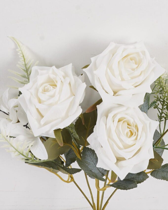 Artificial Flower 24*24*33cm Rose*5 bush GS-68024014-W1 2024SEP YeahFlower is one of Chinese leading OEM manufacturers and exporters , supplying the silk flowers, wholesale artificial trees