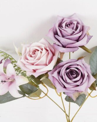 Artificial Flower 24*24*33cm Rose*5 bush GS-68024014-Z2 2024SEP YeahFlower is one of Chinese leading OEM manufacturers and exporters , supplying the silk flowers, wholesale artificial trees