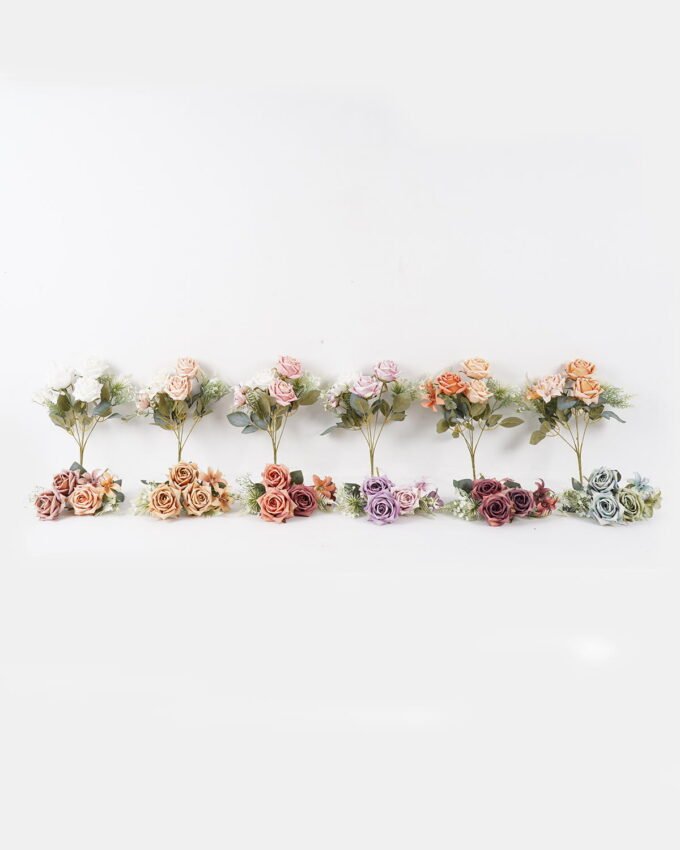 Artificial Flower 24*24*33cm Rose*5 bush GS-68024014 2024SEP YeahFlower is one of Chinese leading OEM manufacturers and exporters , supplying the silk flowers, wholesale artificial trees