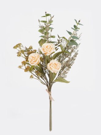 Artificial Flower 18*18*54cm Rose Eucalyptus *5 bundle GS-16824042-O1 Bouquet 3,000+ sqm showroom with thousands of artificial flowers, plants & trees ready for global sourcing.