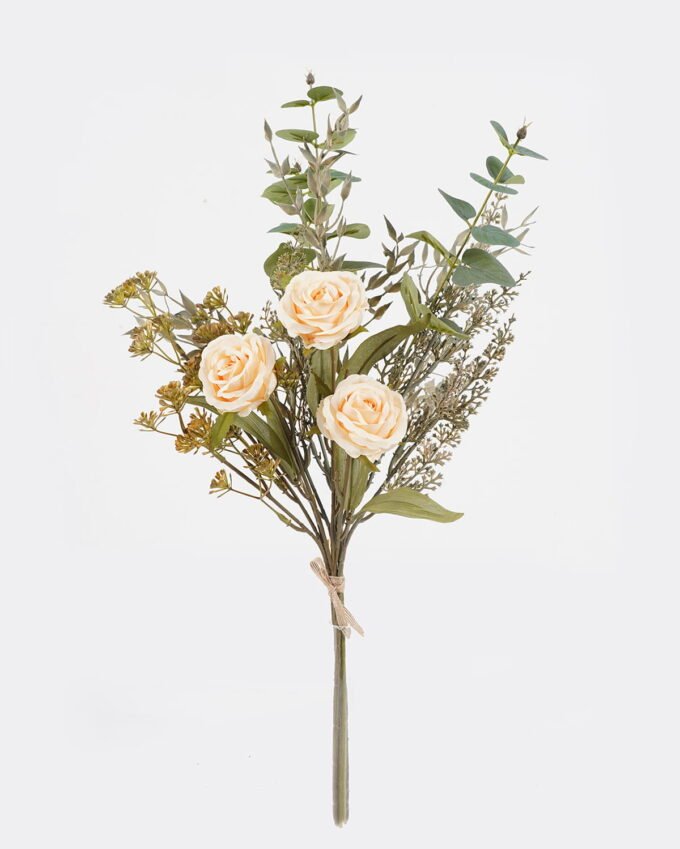 Artificial Flower 18*18*54cm Rose Eucalyptus *5 bundle GS-16824042-C1 2024SEP YeahFlower is one of Chinese leading OEM manufacturers and exporters , supplying the silk flowers, wholesale artificial trees