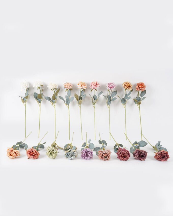 Artificial Flower 9*9*43cm Rose single stem GS-68024007 Single Flowers 3,000+ sqm showroom with thousands of artificial flowers, plants & trees ready for global sourcing.