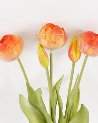 Artificial Flower 18*43CM Tulip bouquet*5 GS-41521015-O1-REV 2024SEP YeahFlower is one of Chinese leading OEM manufacturers and exporters , supplying the silk flowers, wholesale artificial trees