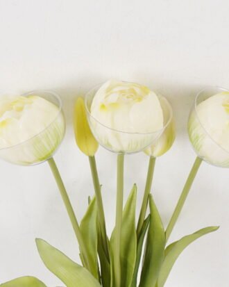 Artificial Flower 18*43CM Tulip bouquet*5 GS-41521015-W1-REV 2024SEP YeahFlower is one of Chinese leading OEM manufacturers and exporters , supplying the silk flowers, wholesale artificial trees