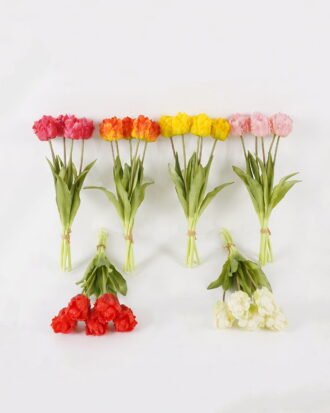 Artificial Flower 25*25*40cm Tulip bouquet *5 bundle GS-41524005 2024SEP YeahFlower is one of Chinese leading OEM manufacturers and exporters , supplying the silk flowers, wholesale artificial trees