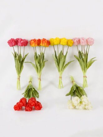 Artificial Flower 25*25*40cm Tulip bouquet *5 bundle GS-41524005-P1 Bouquet 3,000+ sqm showroom with thousands of artificial flowers, plants & trees ready for global sourcing.
