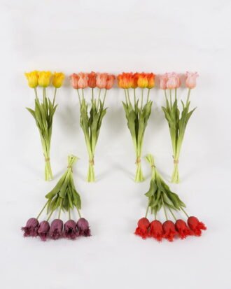 Artificial Flower 25*25*45cm  Tulip bouquet *5 bundle GS-41524006 2024SEP YeahFlower is one of Chinese leading OEM manufacturers and exporters , supplying the silk flowers, wholesale artificial trees