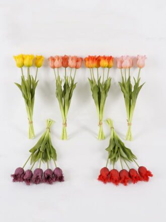 Artificial Flower 25*25*39cm  Tulip bouquet *7 bundle GS-41524004-P3 2024SEP YeahFlower is one of Chinese leading OEM manufacturers and exporters , supplying the silk flowers, wholesale artificial trees