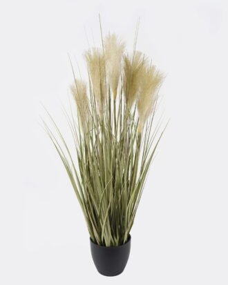 Artificial Grass 45*45*85 CM  Grass with feathers in pot GS-61922066-H3 2024SEP YeahFlower is one of Chinese leading OEM manufacturers and exporters , supplying the silk flowers, wholesale artificial trees