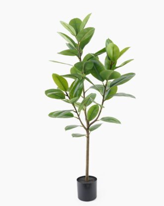 Artificial Tree 60*60*130cm Ficus elastica  in PP pot/46 Lvs GS-67724001KD 2024Aug YeahFlower is one of Chinese leading OEM manufacturers and exporters , supplying the silk flowers, wholesale artificial trees