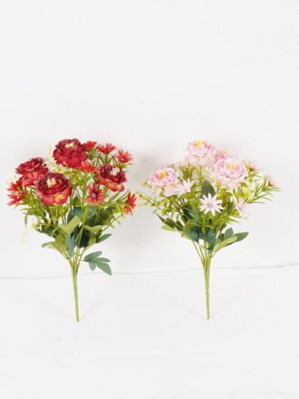 Artificial Flower 20*20*32cm Carnation & mum *7 bush GS-74224007 Flowers Bush 3,000+ sqm showroom with thousands of artificial flowers, plants & trees ready for global sourcing.