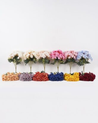 Artificial Flower 33*33*48cm Chrysanthemum *9 bush GS-62424001 2024Oct YeahFlower is one of Chinese leading OEM manufacturers and exporters , supplying the silk flowers, wholesale artificial trees