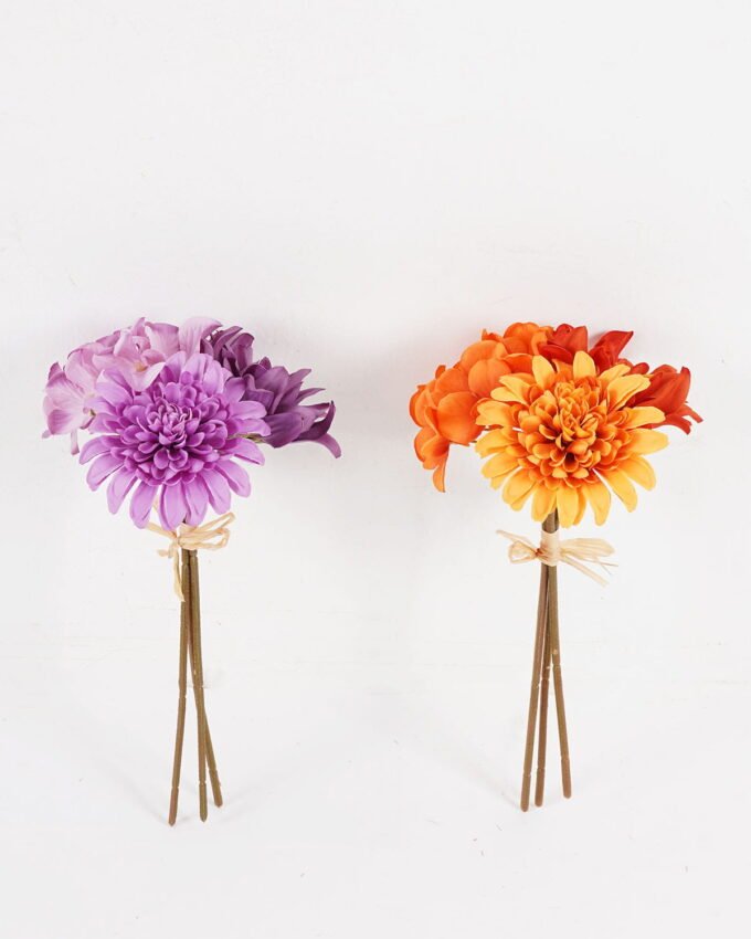 Artificial Flower 14*14*24cm Dahlia&Chrysanthemum&Hydrangea *3 bundle GS-61524036 Bouquet 3,000+ sqm showroom with thousands of artificial flowers, plants & trees ready for global sourcing.