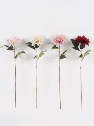 Artificial Flower 18*18*59cm Dahlia single stem GS-52824027-W2 Single Flowers 3,000+ sqm showroom with thousands of artificial flowers, plants & trees ready for global sourcing.