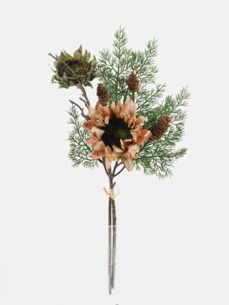 Artificial Plant 32*32cm Ficus Carica Leaves wreath GS-71224041 2024Oct YeahFlower is one of Chinese leading OEM manufacturers and exporters , supplying the silk flowers, wholesale artificial trees