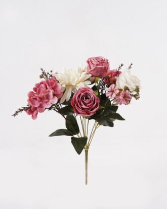 Artificial Flower 43*43*43cm Hydrangea  Chrysanthemum Rose *9 bush GS-57924009 2024Oct YeahFlower is one of Chinese leading OEM manufacturers and exporters , supplying the silk flowers, wholesale artificial trees