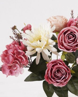 Artificial Flower 43*43*43cm Hydrangea  Chrysanthemum Rose *9 bush GS-57924009 2024Oct YeahFlower is one of Chinese leading OEM manufacturers and exporters , supplying the silk flowers, wholesale artificial trees