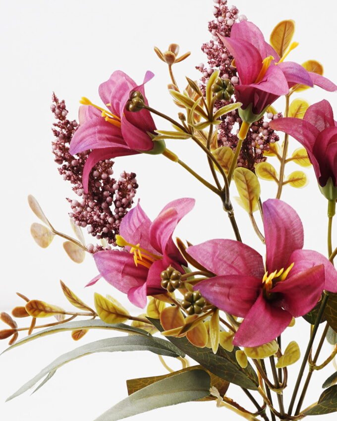 Artificial Flower 25*25*30cm Lily *6 bush GS-52824015-Z1 Flowers Bush YeahFlower is one of Chinese leading OEM manufacturers and exporters , supplying the silk flowers, wholesale artificial trees