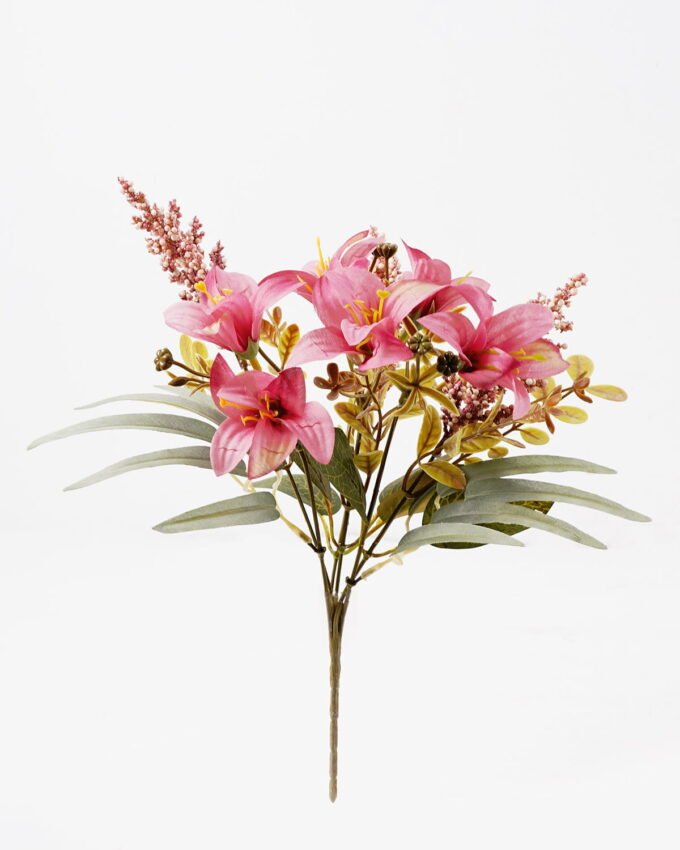Artificial Flower 25*25*30cm Lily *6 bush GS-52824015 Flowers Bush YeahFlower is one of Chinese leading OEM manufacturers and exporters , supplying the silk flowers, wholesale artificial trees