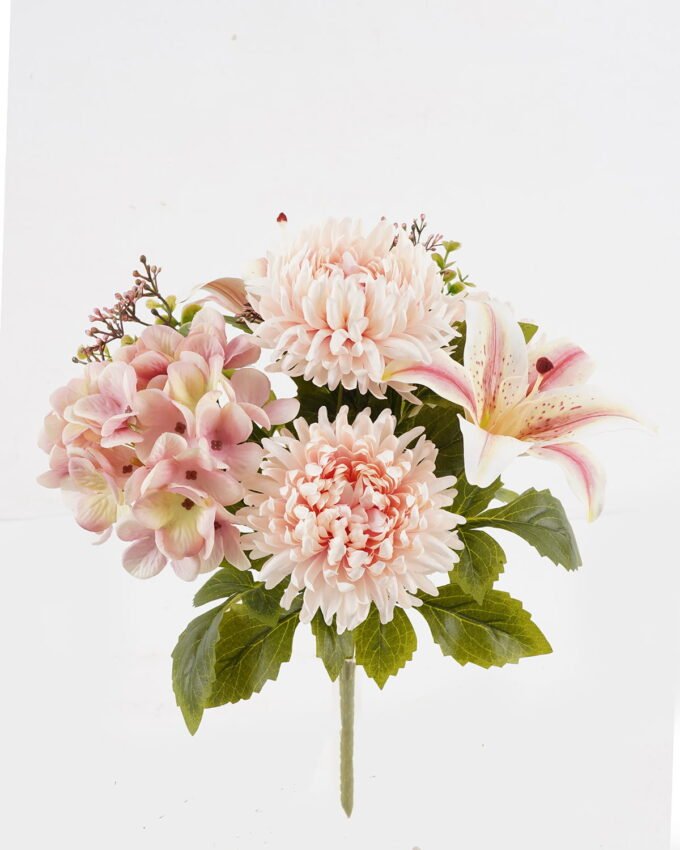Artificial Flower 32*32*43cm Lily&Chrysanthemum *9 bush GS-38024004 Flowers Bush YeahFlower is one of Chinese leading OEM manufacturers and exporters , supplying the silk flowers, wholesale artificial trees