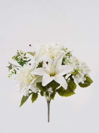 Artificial Flower 32*32*43cm Lily&Chrysanthemum *9 bush GS-38024004 Flowers Bush 3,000+ sqm showroom with thousands of artificial flowers, plants & trees ready for global sourcing.
