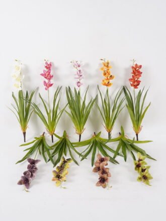 Artificial Flower 20*20*58cm Orchid bush GS-75224003-Y1 Single Flowers 3,000+ sqm showroom with thousands of artificial flowers, plants & trees ready for global sourcing.