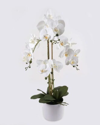 Artificial Flower 36*36*81cm Phalaenopsis *4 in PP pot GS-76324001 2024Nov YeahFlower is one of Chinese leading OEM manufacturers and exporters , supplying the silk flowers, wholesale artificial trees