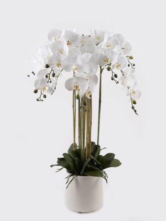 Artificial Flower 66*66*122cm Phalaenopsis *7 in PP pot GS-76324003 Potted Flowers&Plants 3,000+ sqm showroom with thousands of artificial flowers, plants & trees ready for global sourcing.