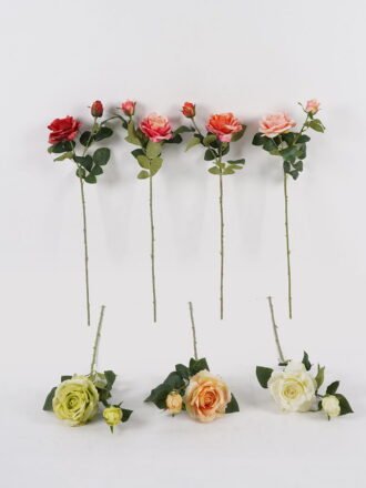 Artificial Flower 18*18*66cm Rose *2 single stem GS-68124005-P2 Single Flowers 3,000+ sqm showroom with thousands of artificial flowers, plants & trees ready for global sourcing.