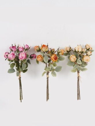 Artificial Flower 19*19*45cm Rose *3 bundle GS-25824007-P1 Bouquet 3,000+ sqm showroom with thousands of artificial flowers, plants & trees ready for global sourcing.