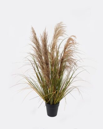 Artificial Grass 60*60*90cm natural  Bulrush *5 in PP pot GS-76124001 2024Nov YeahFlower is one of Chinese leading OEM manufacturers and exporters , supplying the silk flowers, wholesale artificial trees