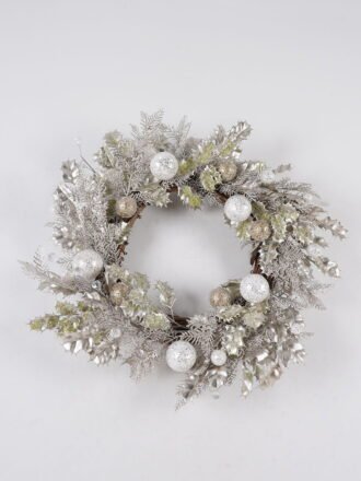 Artificial Plant 58x58cm Eucalyptus wreath GS-76224007 Christmas Item 3,000+ sqm showroom with thousands of artificial flowers, plants & trees ready for global sourcing.