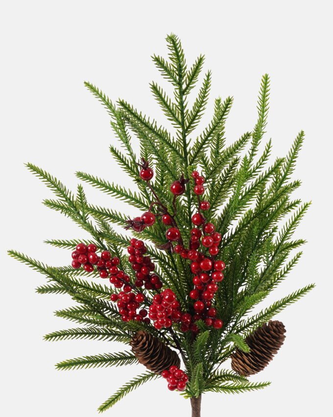 Artificial Plant 25*25*64cm Cypress leaf berry single stem GS-76024001 Christmas Item YeahFlower is one of Chinese leading OEM manufacturers and exporters , supplying the silk flowers, wholesale artificial trees