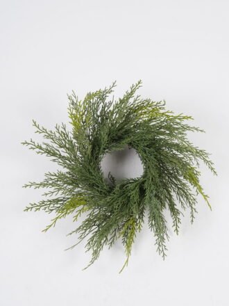 Artificial Plant 61*61cm Cypress leaf  wreath GS-76024018 Christmas Item 3,000+ sqm showroom with thousands of artificial flowers, plants & trees ready for global sourcing.