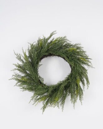 Artificial Plant 61*61cm Cypress leaf wreath GS-76024018 2024Nov YeahFlower is one of Chinese leading OEM manufacturers and exporters , supplying the silk flowers, wholesale artificial trees Artificial Plant 61*61cm Cypress leaf wreath GS-76024018 2024Nov YeahFlower is one of Chinese leading OEM manufacturers and exporters , supplying the silk flowers, wholesale artificial trees
