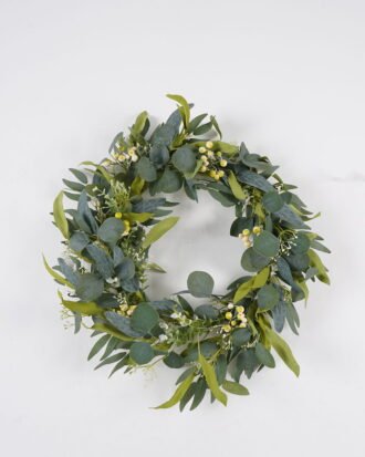 Artificial Plant 55x55cm Eucalyptus wreath GS-76224005 2024Nov YeahFlower is one of Chinese leading OEM manufacturers and exporters , supplying the silk flowers, wholesale artificial trees Artificial Plant 55x55cm Eucalyptus wreath GS-76224005 2024Nov YeahFlower is one of Chinese leading OEM manufacturers and exporters , supplying the silk flowers, wholesale artificial trees