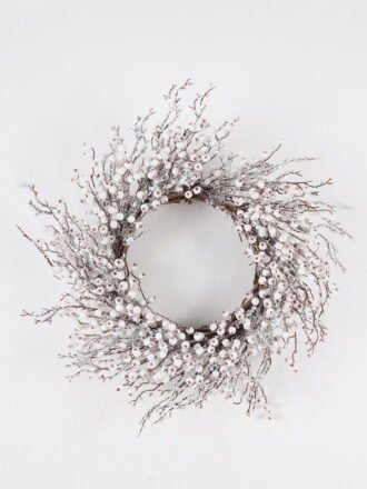 Artificial Plant 56*56cm Eucalyptus wreath GS-76224011 Christmas Item 3,000+ sqm showroom with thousands of artificial flowers, plants & trees ready for global sourcing.