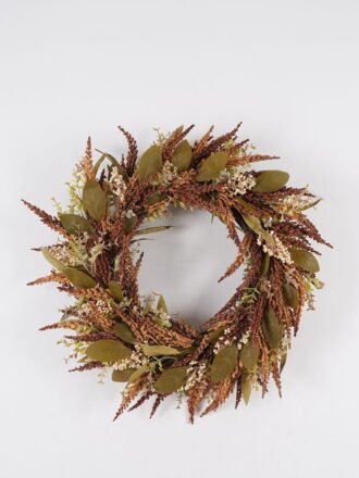 Artificial Plant 58x58cm Eucalyptus wreath GS-76224007 Christmas Item 3,000+ sqm showroom with thousands of artificial flowers, plants & trees ready for global sourcing.