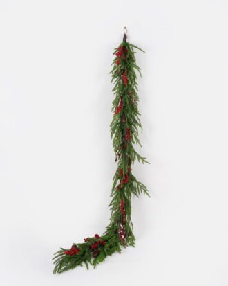 Artificial Plant 20*180cm Mixed Cypress leaf berry  garland GS-76024005 2024Nov YeahFlower is one of Chinese leading OEM manufacturers and exporters , supplying the silk flowers, wholesale artificial trees