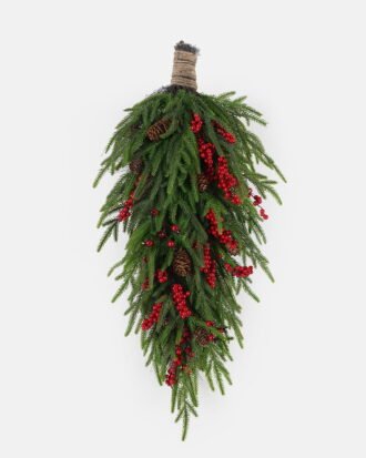 Artificial Plant 28*71cm Mixed Cypress leaf berry  hanging GS-76024003 2024Nov YeahFlower is one of Chinese leading OEM manufacturers and exporters , supplying the silk flowers, wholesale artificial trees