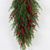 Artificial Plant 28*71cm Mixed Cypress leaf berry  hanging GS-76024003 2024Nov YeahFlower is one of Chinese leading OEM manufacturers and exporters , supplying the silk flowers, wholesale artificial trees