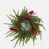 Artificial Plant 28*28cm Mixed Cypress leaf berry wreath GS-76024002 2024Nov YeahFlower is one of Chinese leading OEM manufacturers and exporters , supplying the silk flowers, wholesale artificial trees