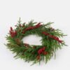 Artificial Plant 56*56cm Mixed Cypress leaf berry wreath GS-76024004 2024Nov YeahFlower is one of Chinese leading OEM manufacturers and exporters , supplying the silk flowers, wholesale artificial trees