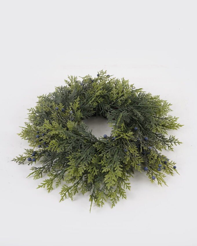 Artificial Plant 36*36cm Mixed Cypress leaf berry wreath GS-76024007 Christmas Item YeahFlower is one of Chinese leading OEM manufacturers and exporters , supplying the silk flowers, wholesale artificial trees