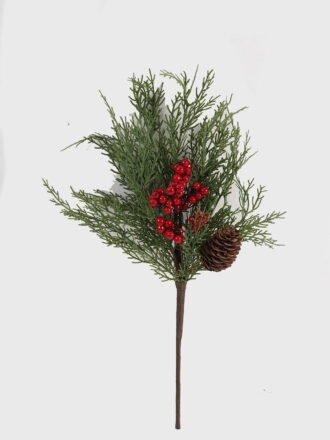 Artificial Plant 17.5*6*47cm Pine single stem GS-76024022 Christmas Item 3,000+ sqm showroom with thousands of artificial flowers, plants & trees ready for global sourcing.