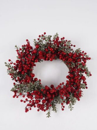 Artificial Plant 62x62cm Christmas ball wreath GS-76224008 Christmas Item 3,000+ sqm showroom with thousands of artificial flowers, plants & trees ready for global sourcing.