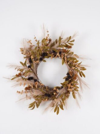 Artificial Plant 49x49cm Eucalyptus wreath GS-76224004 Christmas Item 3,000+ sqm showroom with thousands of artificial flowers, plants & trees ready for global sourcing.