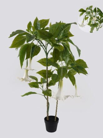 Artificial Tree 80*70*160cm Datura tree *3 in PP pot/16 lvs GS-48524026 Tree&Plant 3,000+ sqm showroom with thousands of artificial flowers, plants & trees ready for global sourcing.